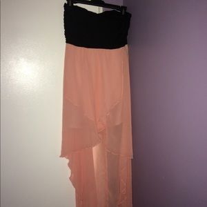 Black and peach dress